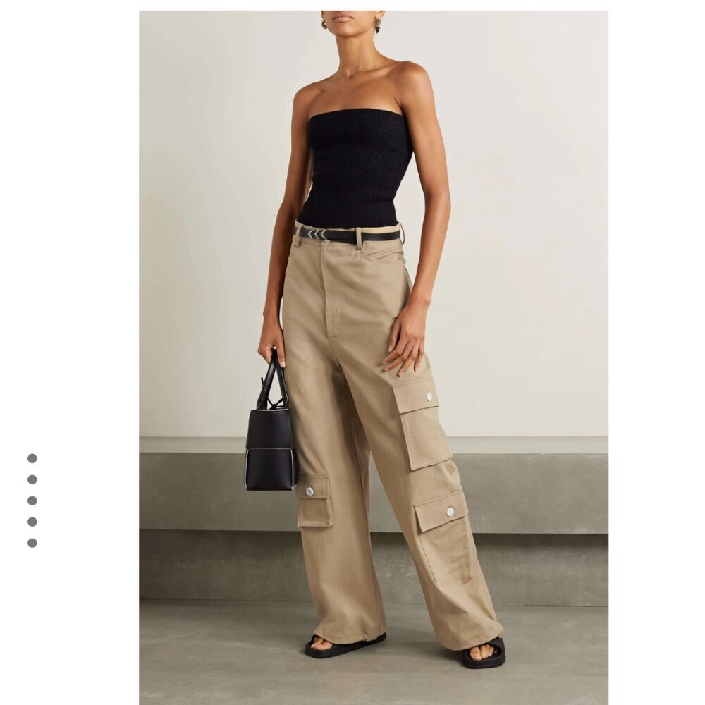 NWT The Frankie shop Hailey Oversized Cargo Pants S in Light Beige